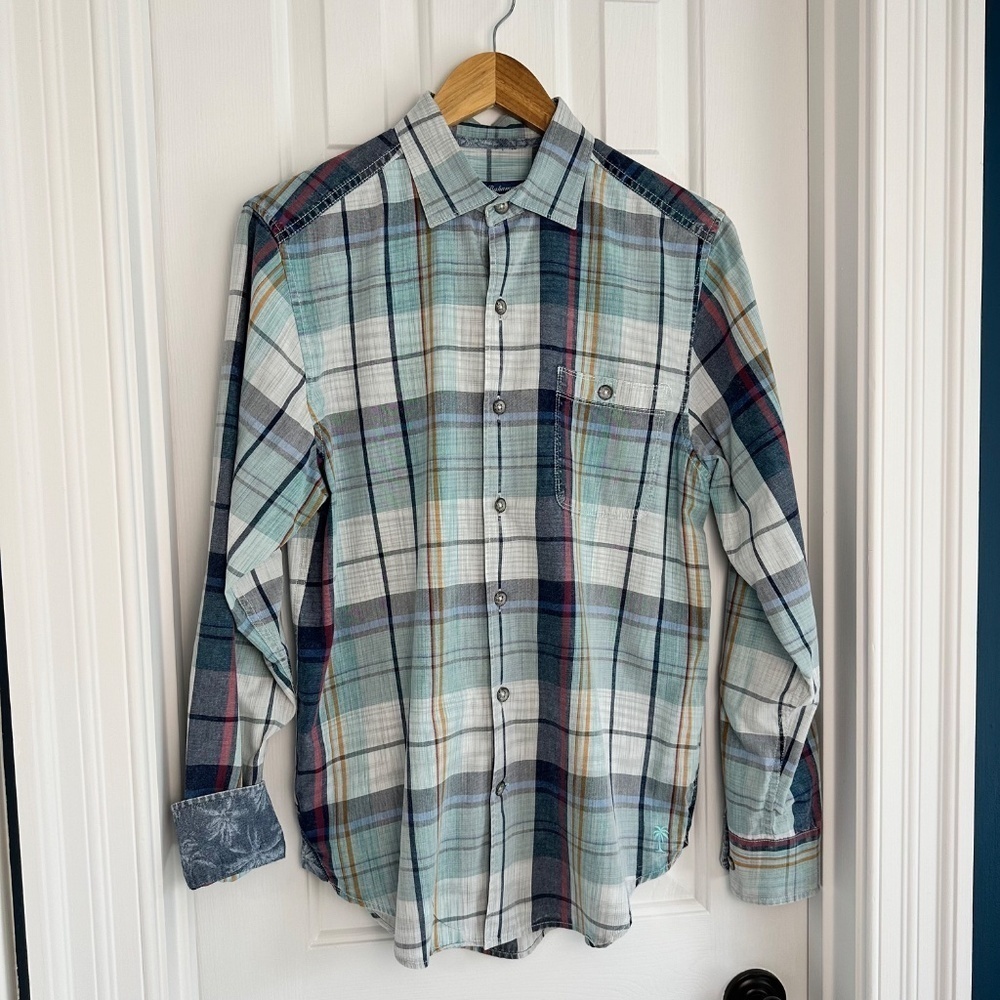Tommy Bahama Men's Sunwash Check Long-Sleeve Shirt EUC - Picture 3 of 6